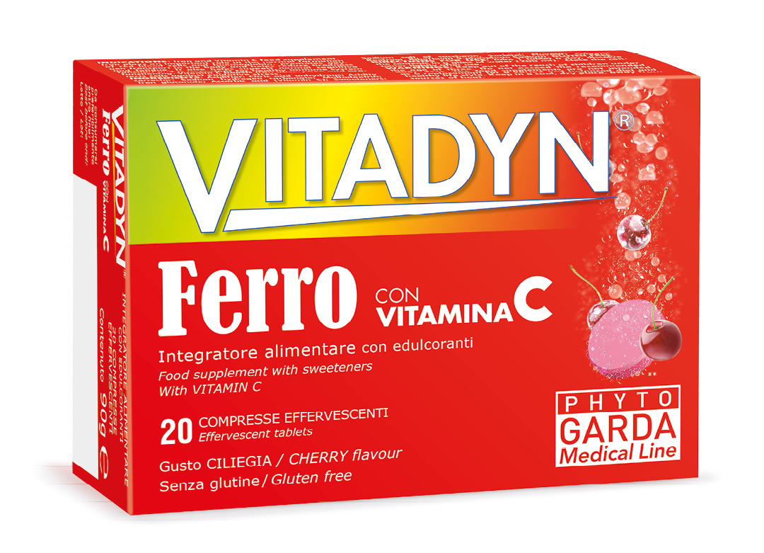 

VITADYN Ferro Con VITAMINA C Phyto Garda 20 Compresse Effervescenti