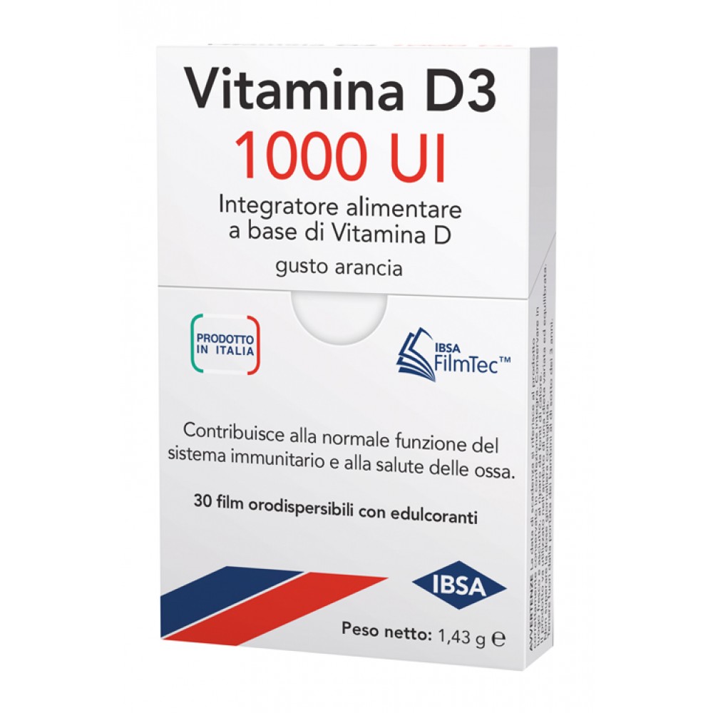 

Vitamina D3 1000 UI IBSA 30 Film Orodispersibili