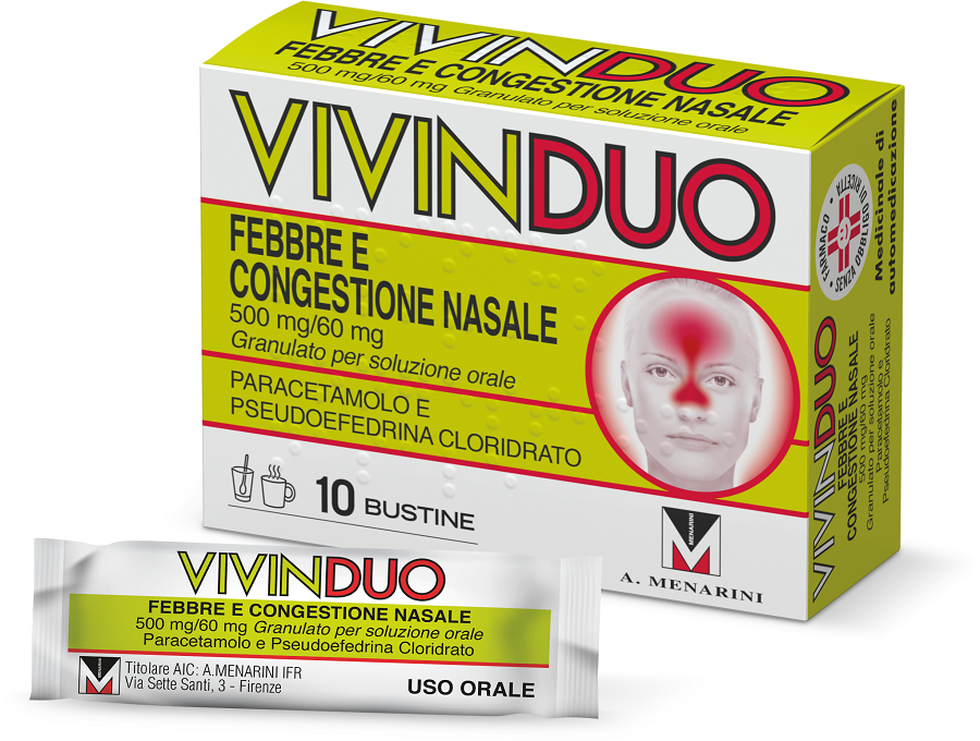 Image of VivinDuo Febbre E Congestione Nasale Menarini 10 Bustine