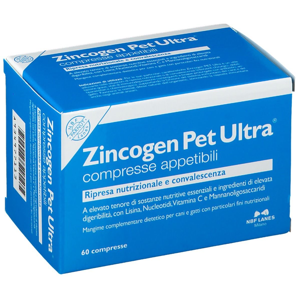 

Zincogen Pet Ultra Cane E Gatto NBF Lanes 60 Compresse Appetibili