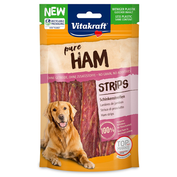 Image of Dog Snack Pure Ham Strisce di Carne di Prosciutto - 80GR