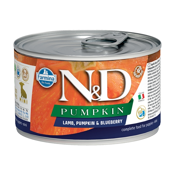 Image of Natural & Delicious Pumpkin Mini Puppy con Agnello, Zucca e Mirtillo - 140GR033