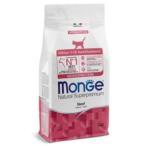 Image of Natural Superpremium Monoprotein Kitten Manzo - 1,50KG033