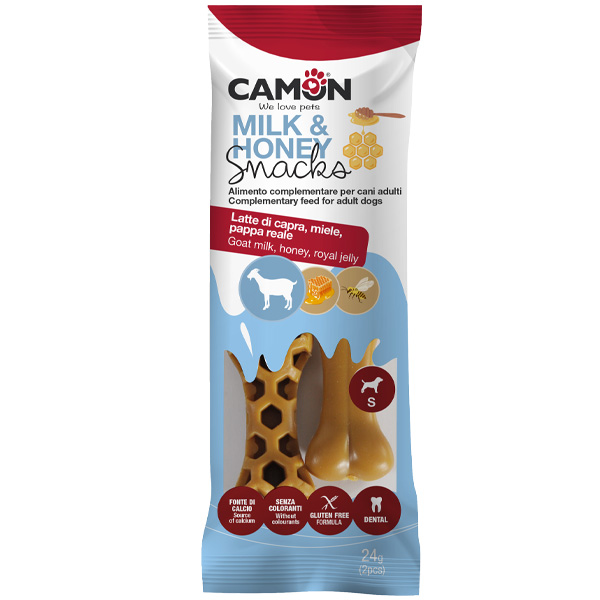 Image of Dog Snack Milk & Honey Bones - Medium 30Gr. - 1 Pezzo