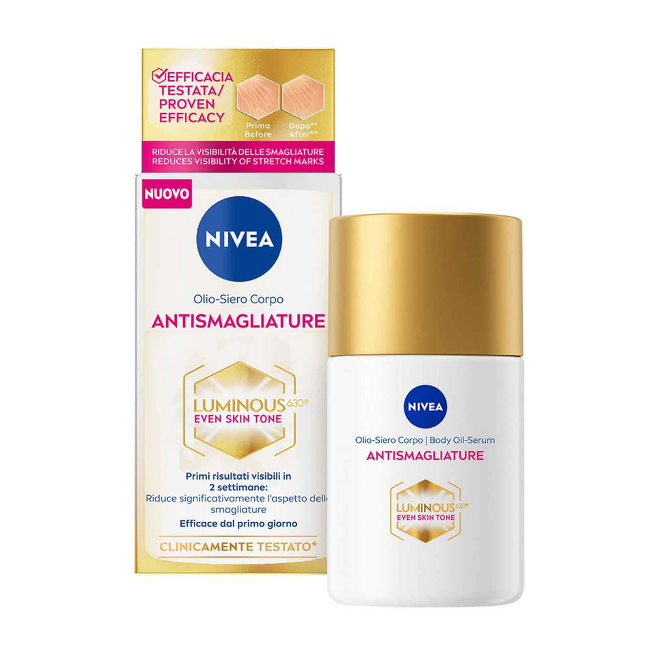 Image of Olio-Siero Corpo Antismagliature Luminous360 NIVEA 100ml033