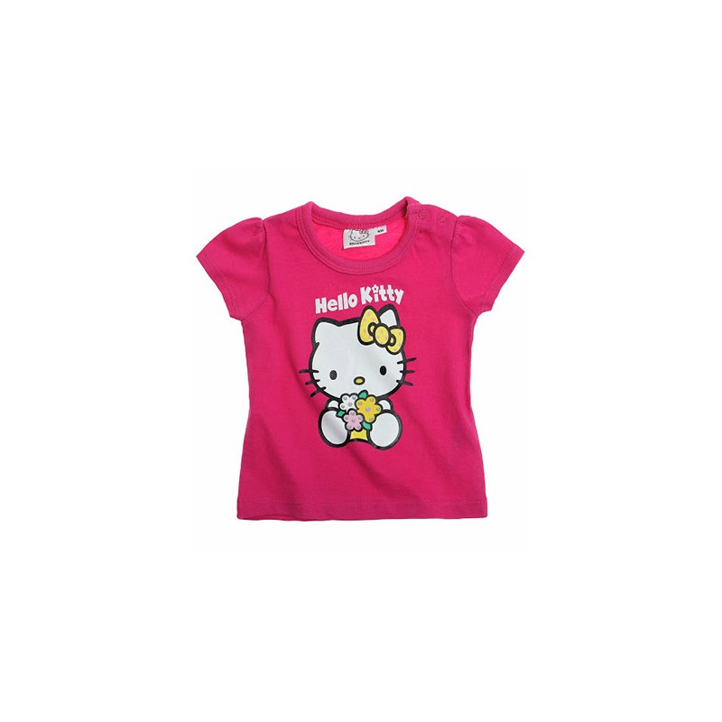 Image of T-shirt maglia maglietta bimba neonata Hello Kitty fucsia 18 m033