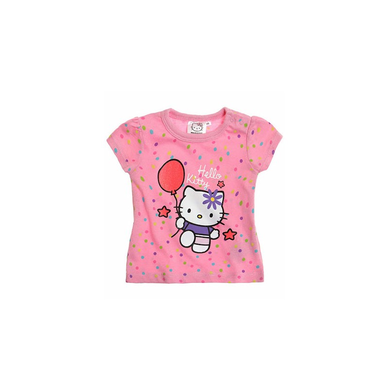 Image of T-shirt maglia maglietta bimba neonata Hello Kitty rosa 3 m033