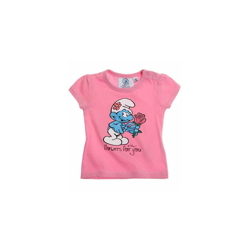 Image of T-shirt maglia maglietta bimba neonato The Smurfs Puffo 6 m033