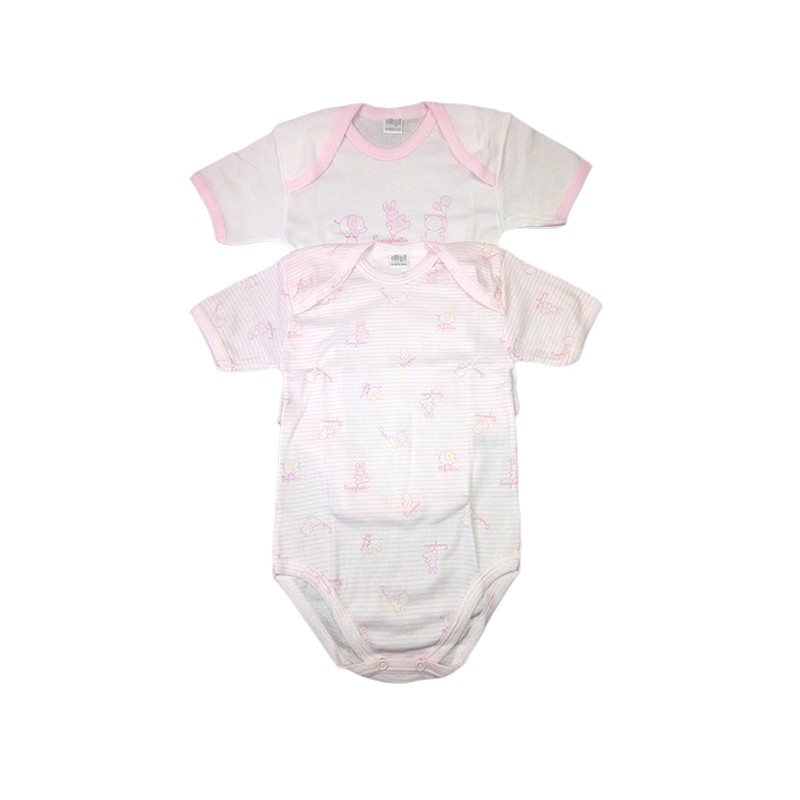 Image of Bi-pack body intimo bimba neonata mezza manica Ellepi AF4425-R 6 m033