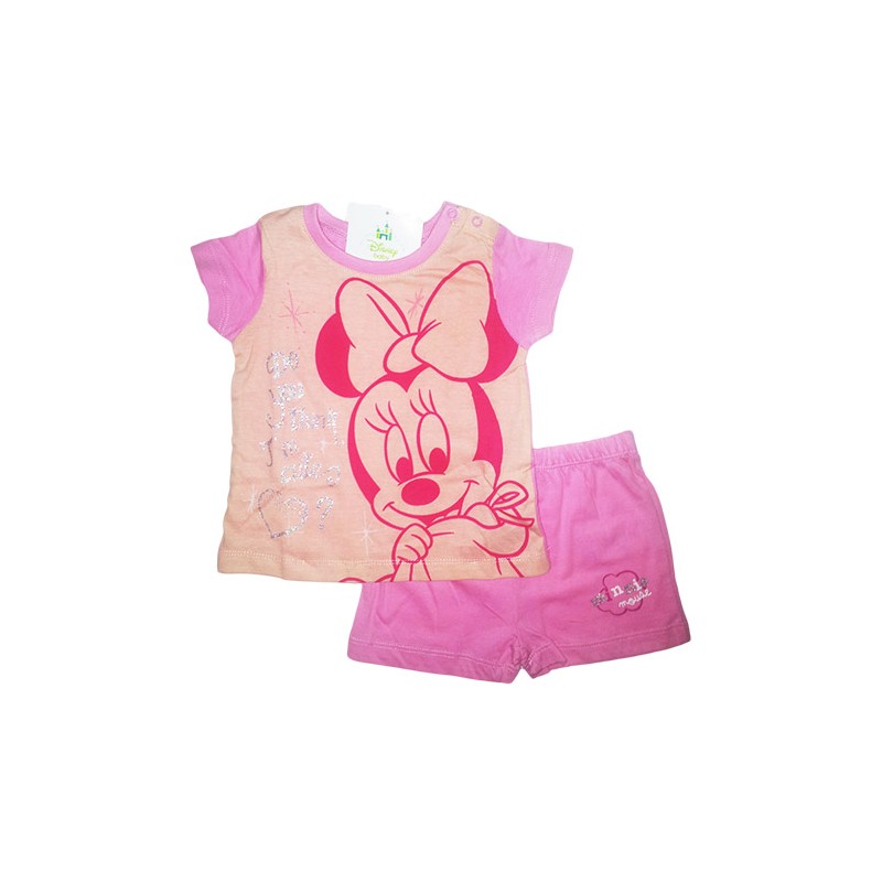 Image of Pigiama maglia maglietta pantaloncino bimba neonato Disney baby Minnie 18 m033