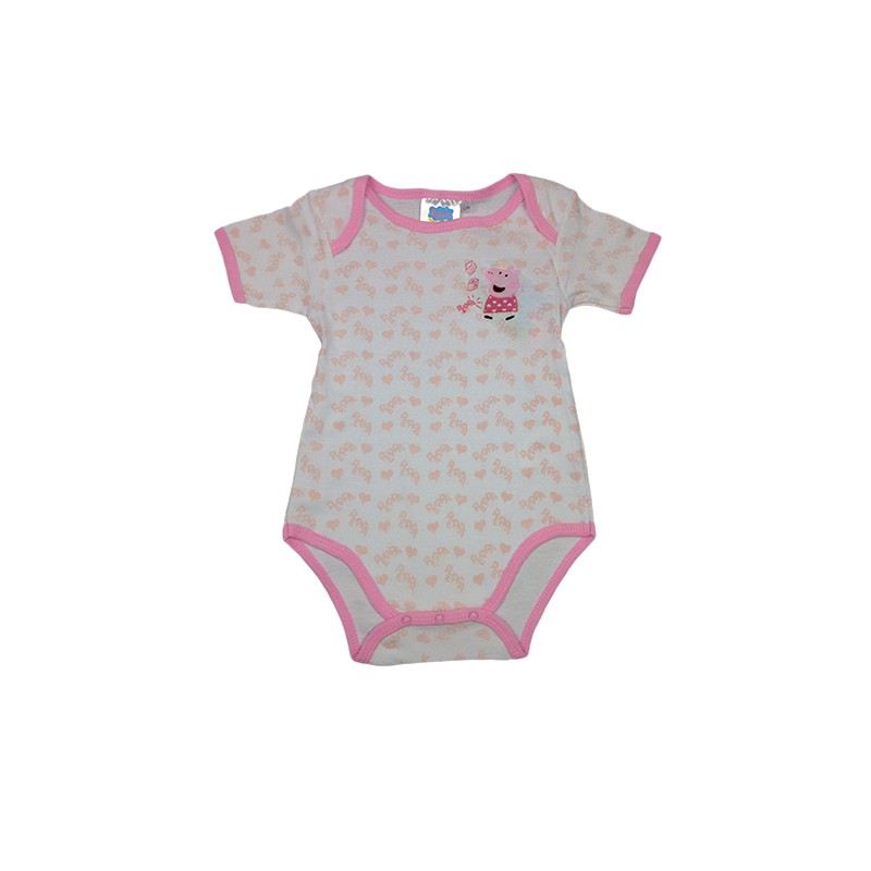 Image of Body bodino intimo bimba neonato mezza manica Peppa Pig rosa 6 m033