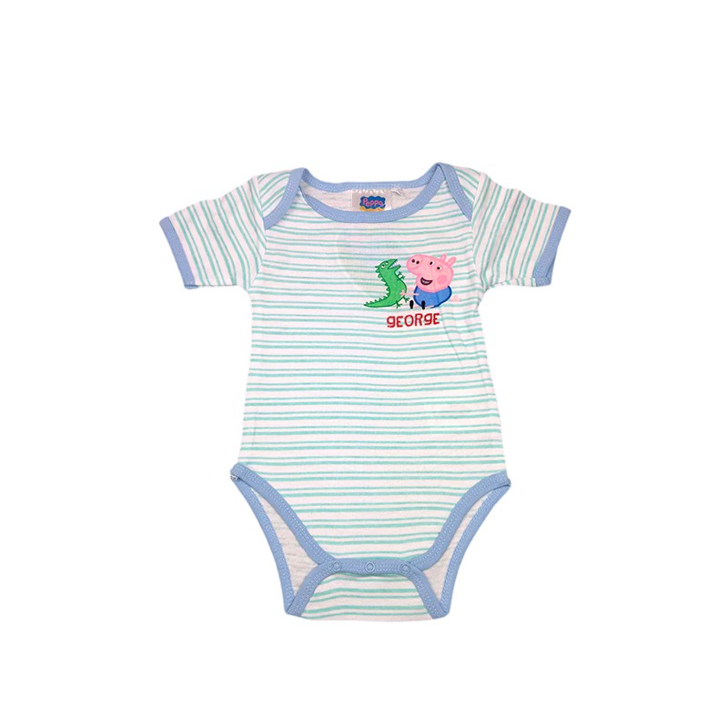 Image of Body bodino intimo bimbo neonato mezza manica Peppa Pig - George azzurro 6 m033