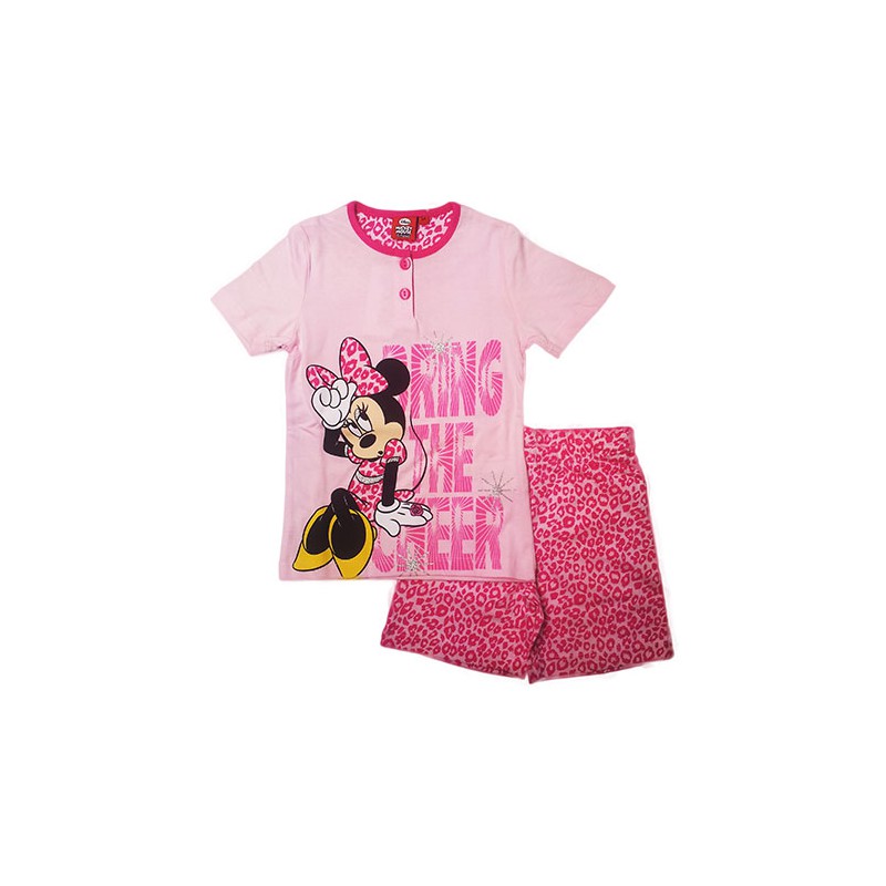 Image of Pigiama maglia maglietta pantaloncino bimba bambina Disney Minnie 3A