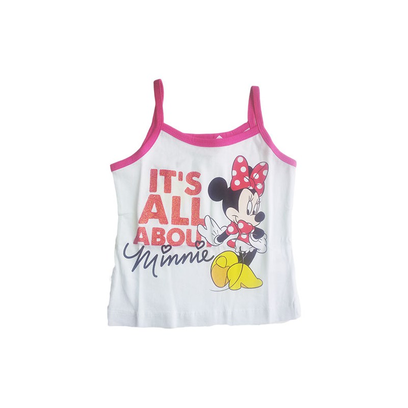 Image of Top canotta bretellina maglia maglietta senza manica bimba neonato Disney Minnie 3A033