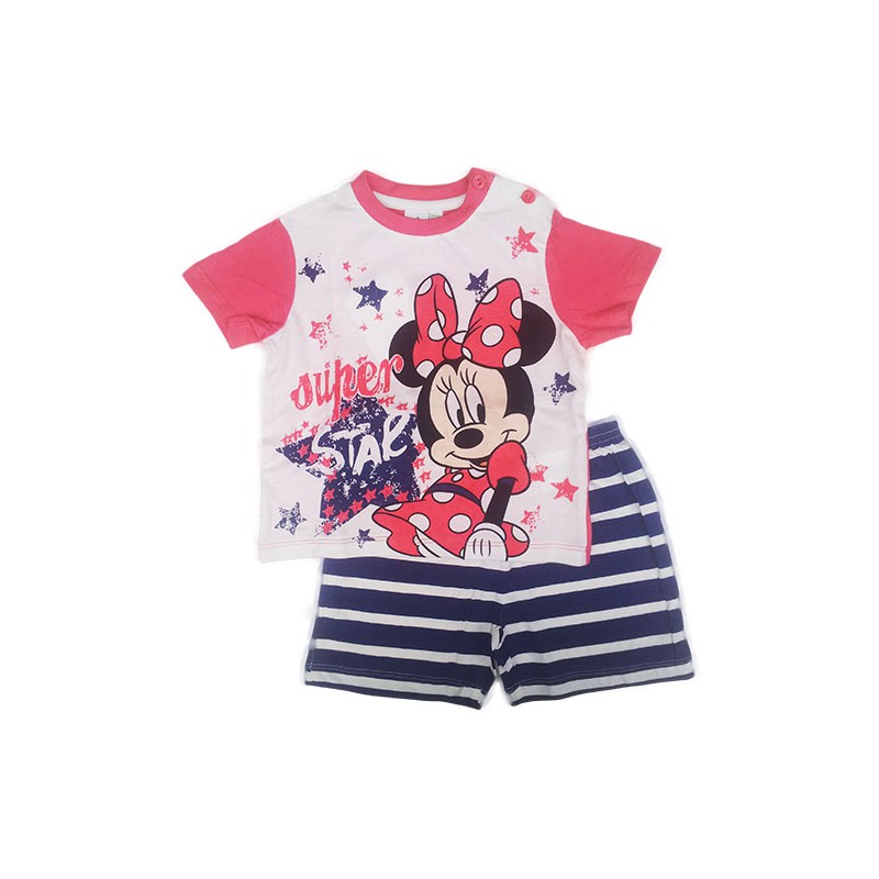 

Pigiama maglia maglietta pantaloncino bimba neonato Disney baby Minnie blu 36 m