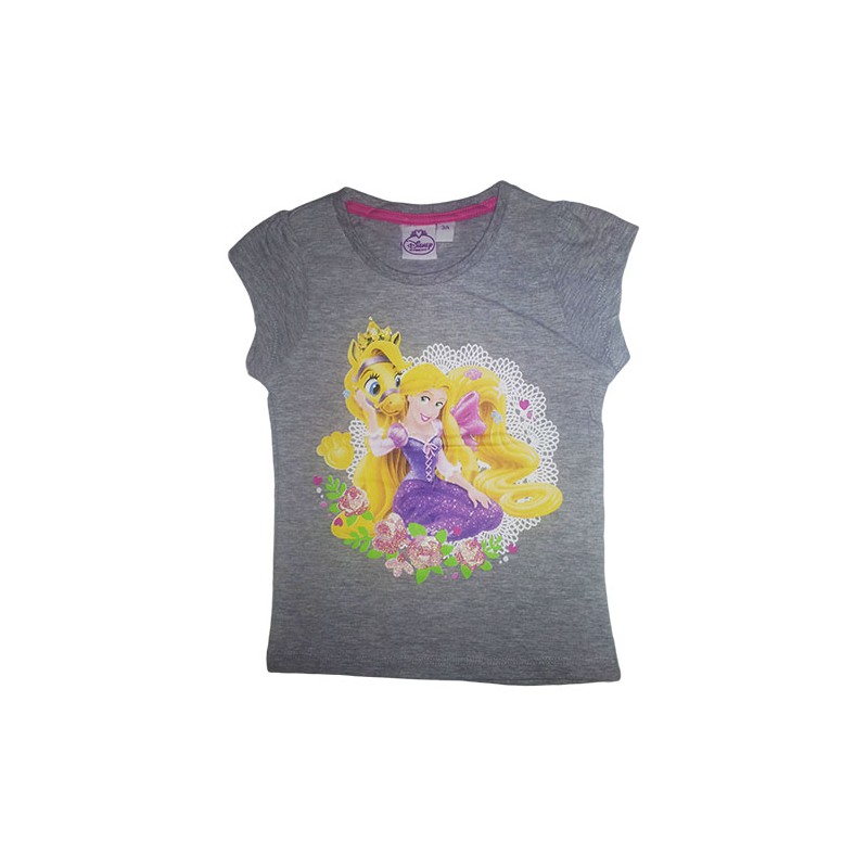Image of T-shirt maglia maglietta bimba bambina Disney Principesse grigio 3A