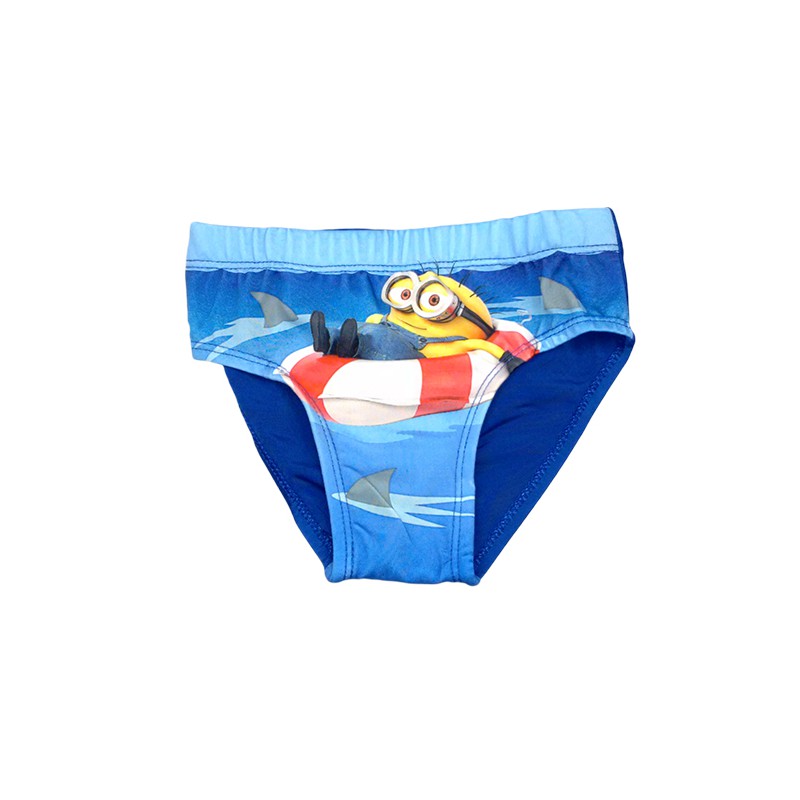 Image of Costumino costume da bagno slip bimbo bambino Minions azzurro 8A033