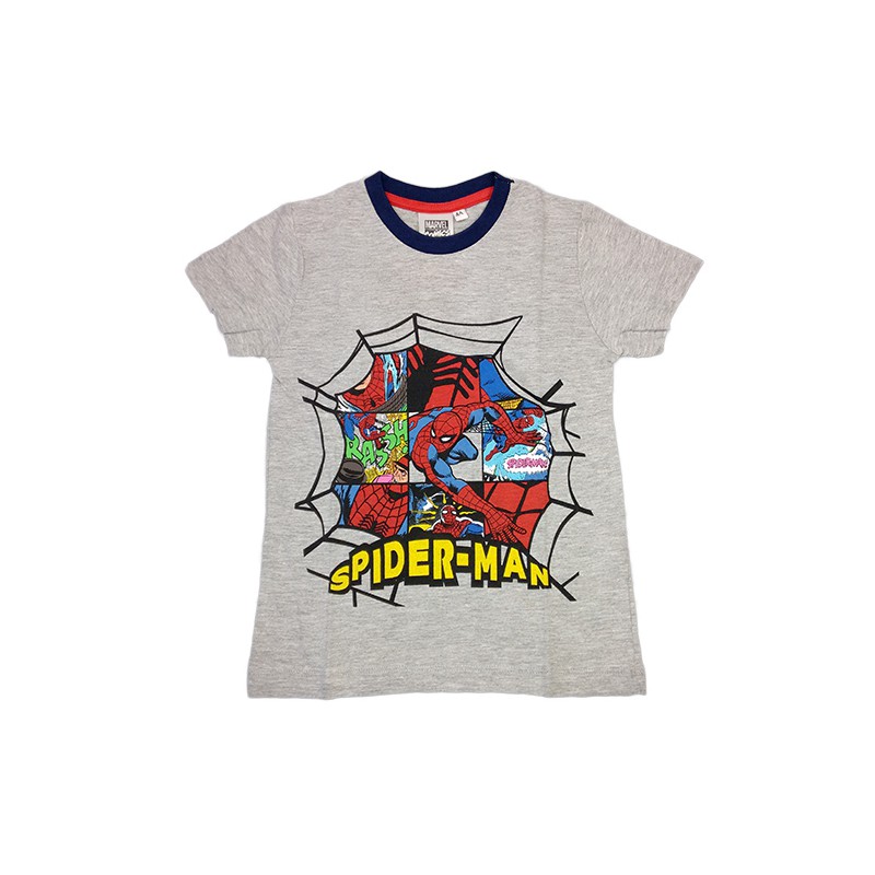 

T-shirt maglia maglietta bimbo bambino uomo ragno Spiderman grigio 4A