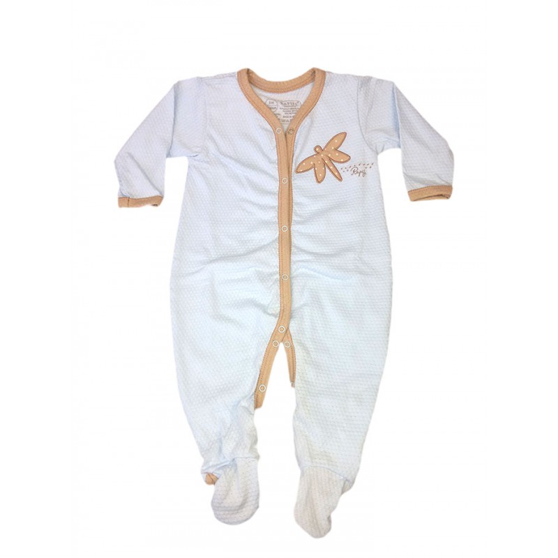 Image of Tuta tutina cotone bimbo neonato Rapife cielo marroncino 1 m033