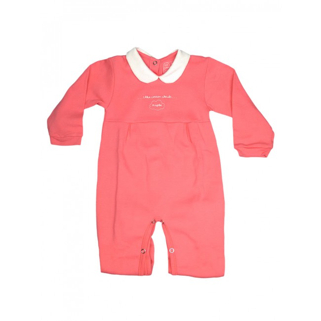 Image of Tuta tutina cotone bimba neonato Rapife corallo 12 m033