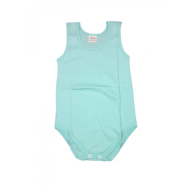 Image of Body bodino intimo neonato bimbo senza manica Ellepi verde 18 m033