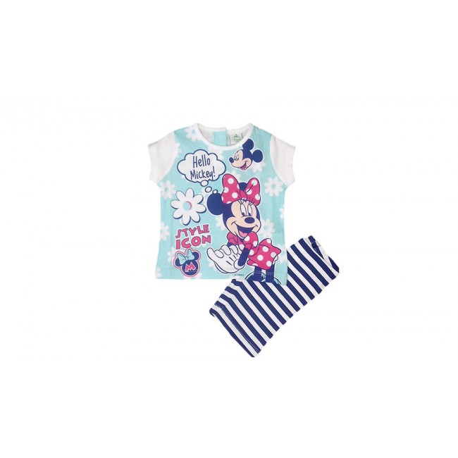 Image of Completo 2pz cotone bimba neonato Disney baby Minnie bianco blu 3 - 6 mesi033