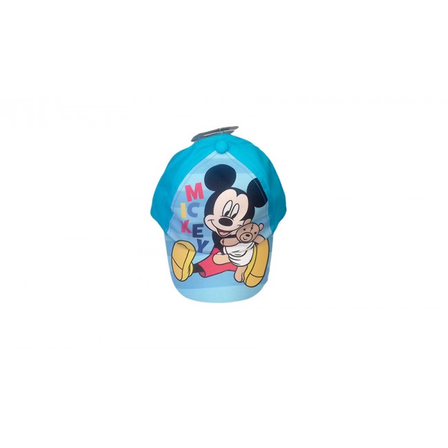 Image of Cappello berretto bimbo neonato Disney baby Mickey Mouse turchese tg 50