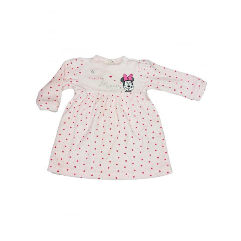 Image of Vestito vestitino abito ciniglia bimba neonato Disney baby Minnie rosa 9 m033