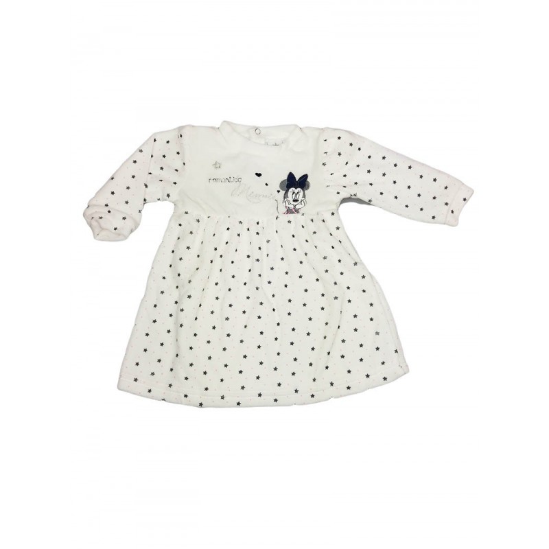 Image of Vestito vestitino abito ciniglia bimba neonato Disney baby Minnie panna 9 m