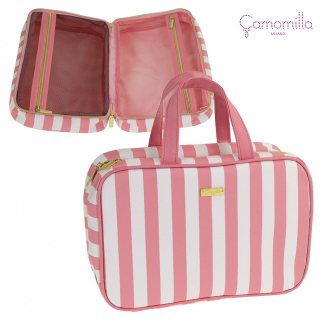 Image of Camomilla Travel Beauty Bag Pink Stripes Ref. 27839