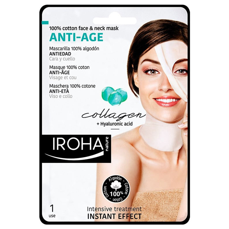 Image of Iroha Nature Anti Età Cotone Viso E Collo Collagene 1 Unità033