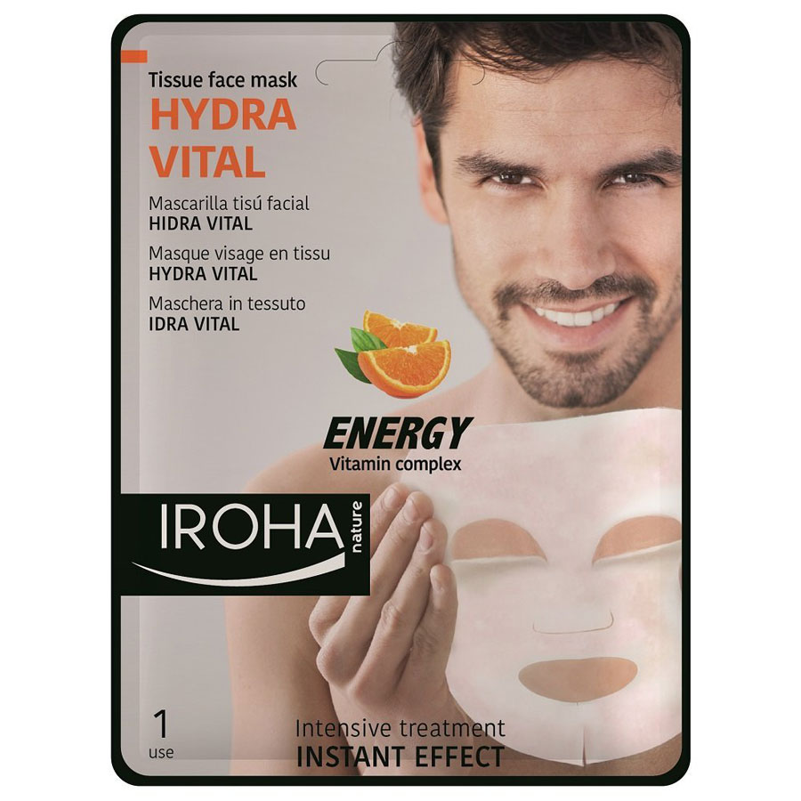 Image of Iroha Nature Hydra Vital Maschera Viso In Tessuto Vitamina C 1 Unità033