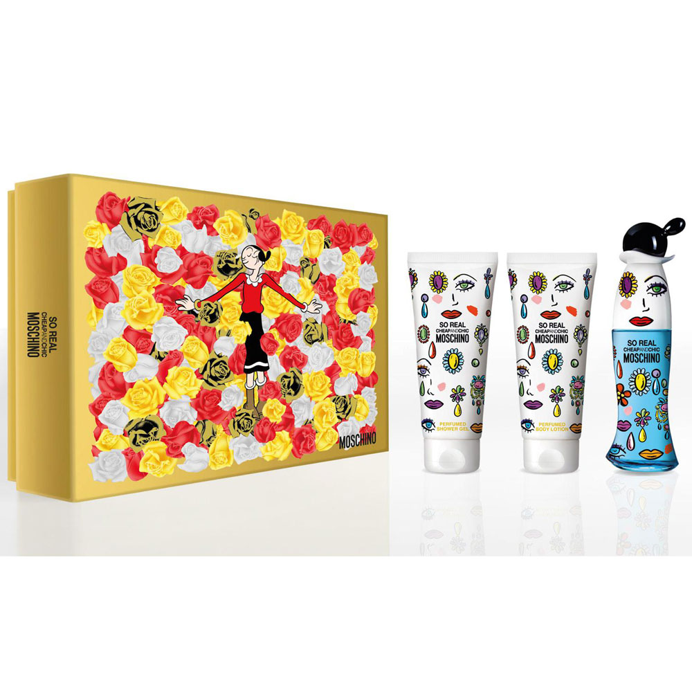 Image of Moschino Cheap And Chic So Real Eau De Toilette Spray 50ml Set 3 Parti 2018