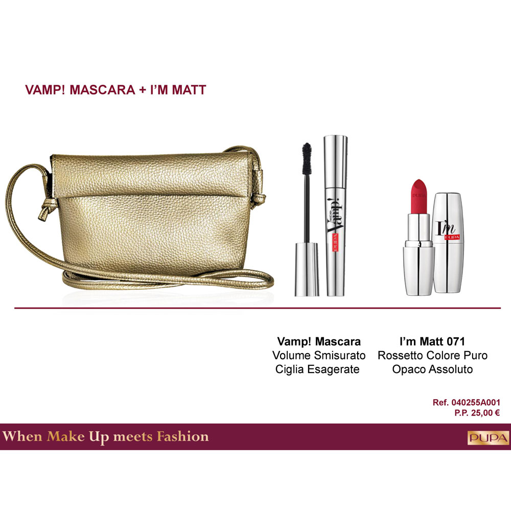 Image of Cofanetto 2018 Pupa Kit Vamp! Mascara & I M Matt Ref. 0624