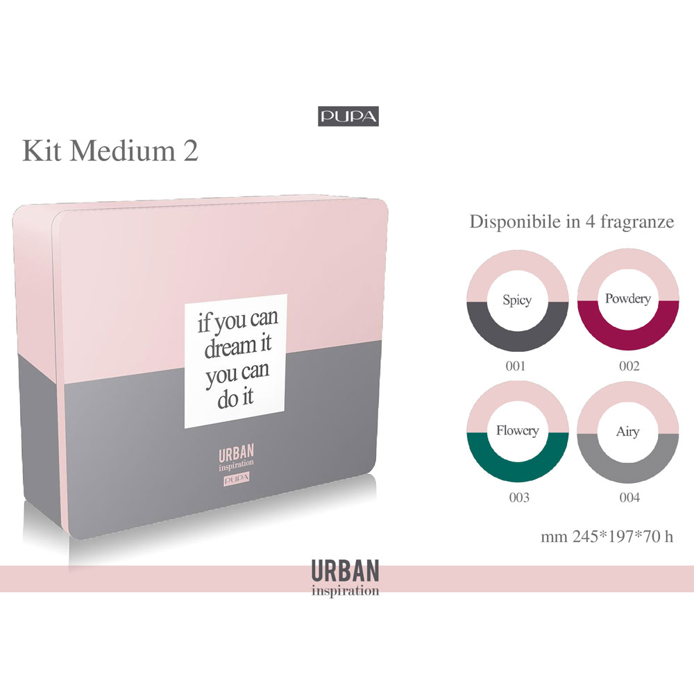 Image of Cofanetto 2018 Pupa Urban Inspiration Kit Medium 2 n. 002 powdery033