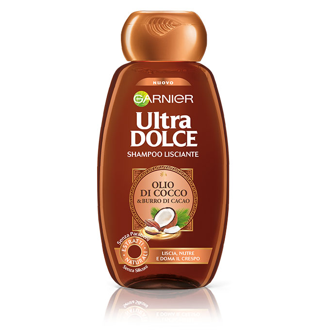 Garnier Ultra Dolce Olio di Cocco & Burro di Cacao Shampoo Lisciante 250 ml