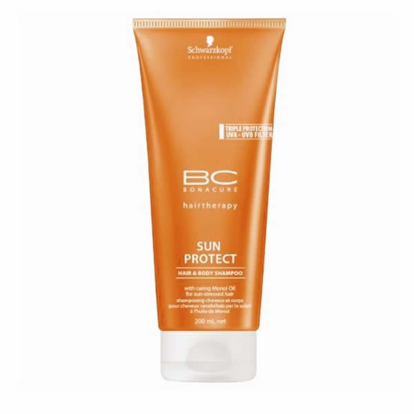 Image of Schwarzkopf Bonacure Sun Protect Hair and Body Shampoo 200ml