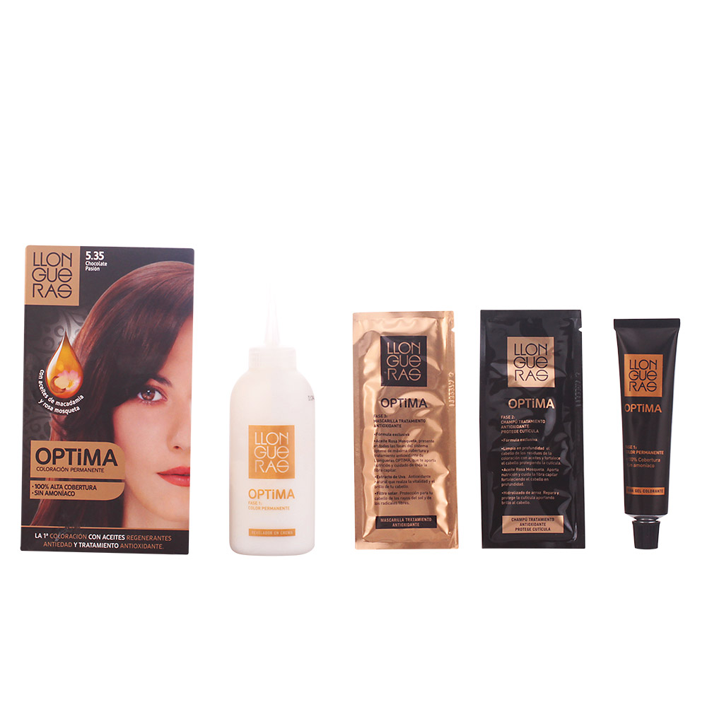 Image of Llongueras Optima Permanent Hair Colour Ammonia Free 5.35 Chocolate Passion033