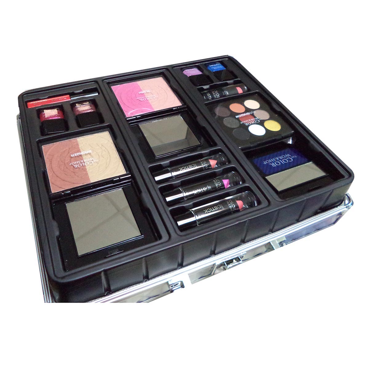 Image of Markwins Color Workshop argento Case 43 Pencils + Lipsticks + Nail Varnish + Eye Shadows033