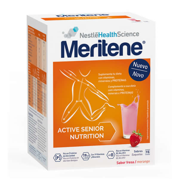 Image of Meritene Active Senior Nutrition Batido Sabor Fresa 15 Sobres033