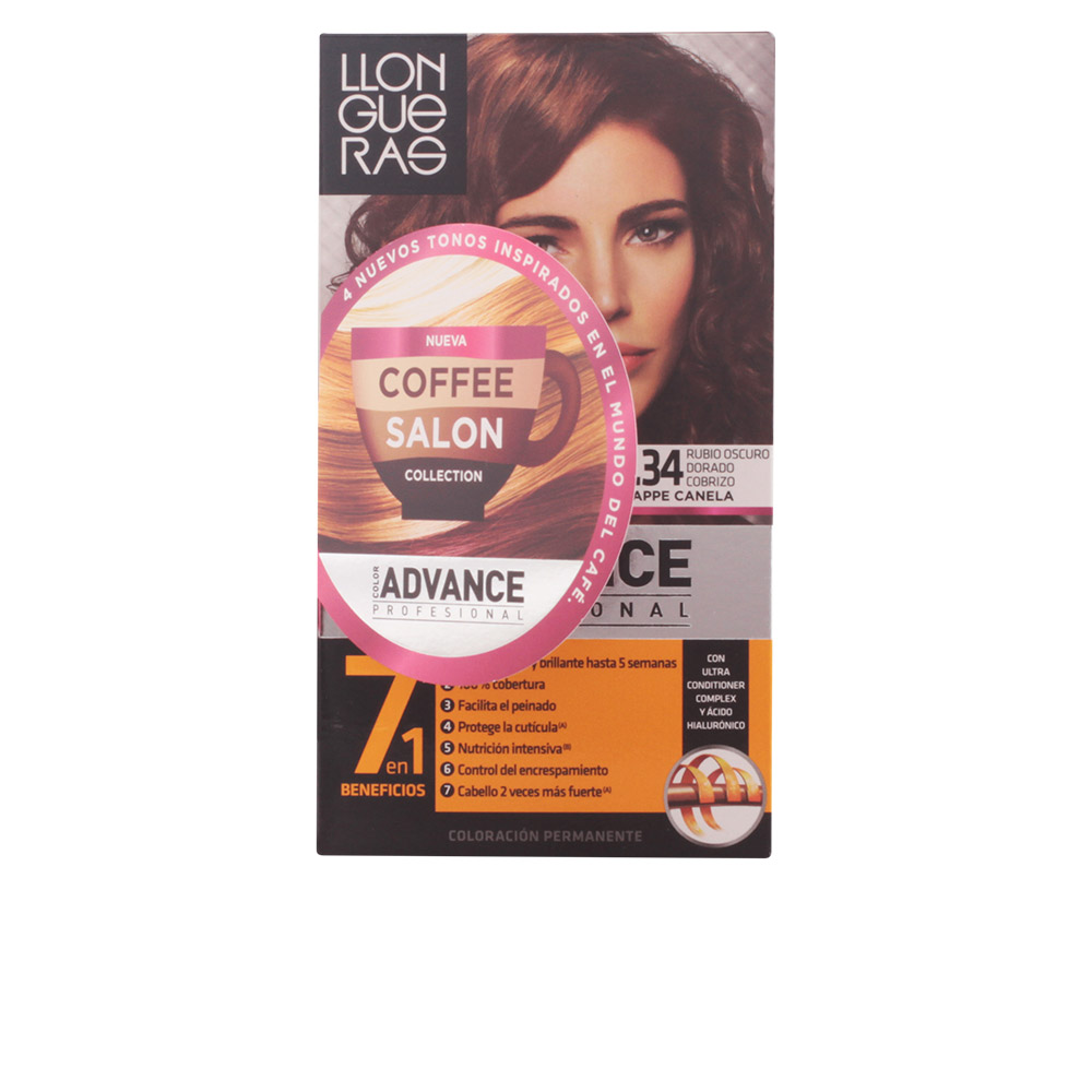 Image of Llongueras Color Advance Coffee Salon Collection Hair Colour 6.34 Dark Golden Copper Blond