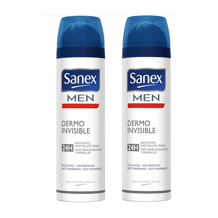 Image of Sanex Men Dermo Invisible Deodorant Spray 2x200ml