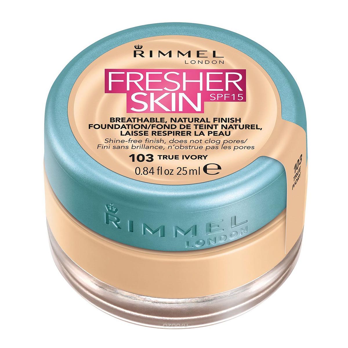 Image of Rimmel London Fresher Skin Spf15 Natural Foundation 103 True Ivory033