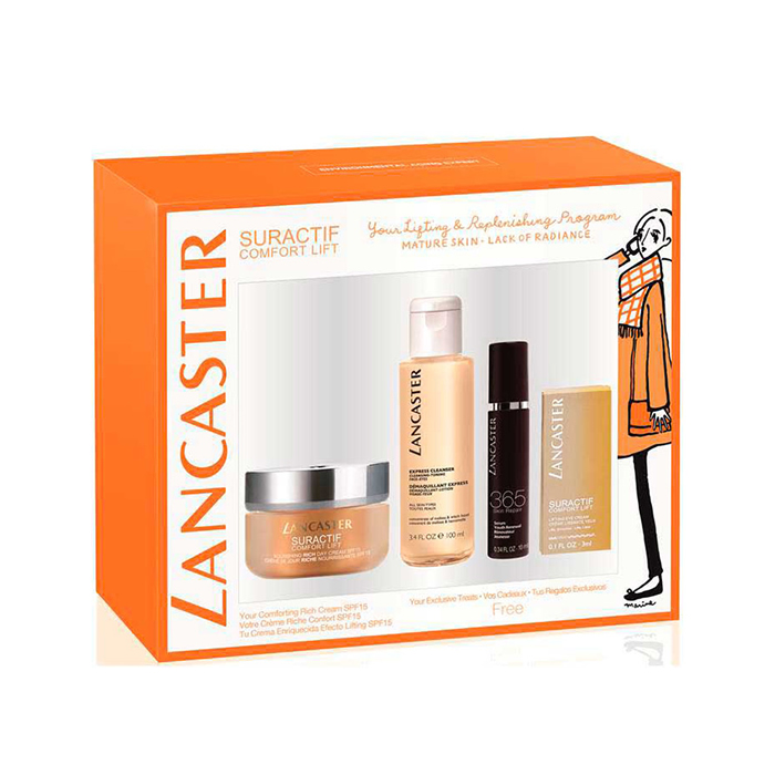 Image of Lancaster Suractif Comfort Lift Nourishing Rich Day Cream Spf15 50ml Set 4 Parti 2018033