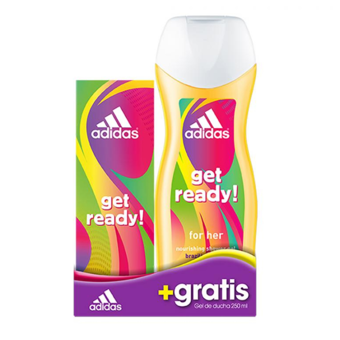 Image of Adidas Get Ready For Her Eau De Toilette Spray 50ml Set 2 Parti 2018