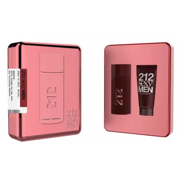 Image of Carolina Herrera 212 Sexy Men Eau De Toilette Spray 100ml Set 2 Parti 2018033