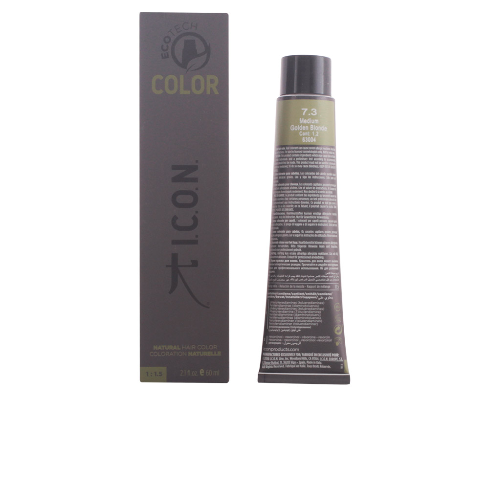 Image of Icon Ecotech Color Natural Hair Color 7.3 Medium Golden Blonde 60ml