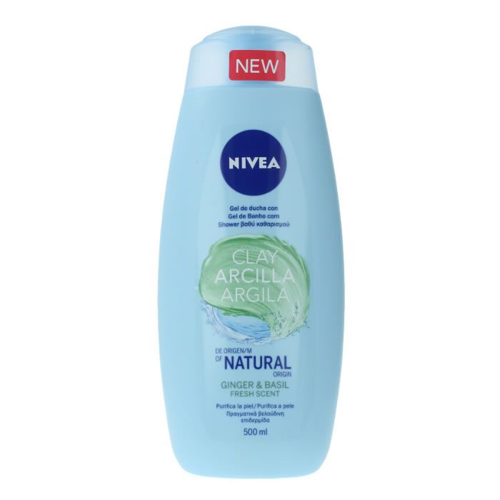 Image of Nivea Arcilla Ginger & Basil Shower Gel 500ml033