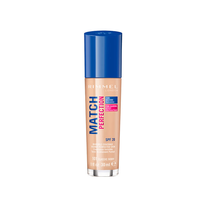 Image of Rimmel London Match Perfection Foundation Spf20 101 Classic Ivory 30ml033