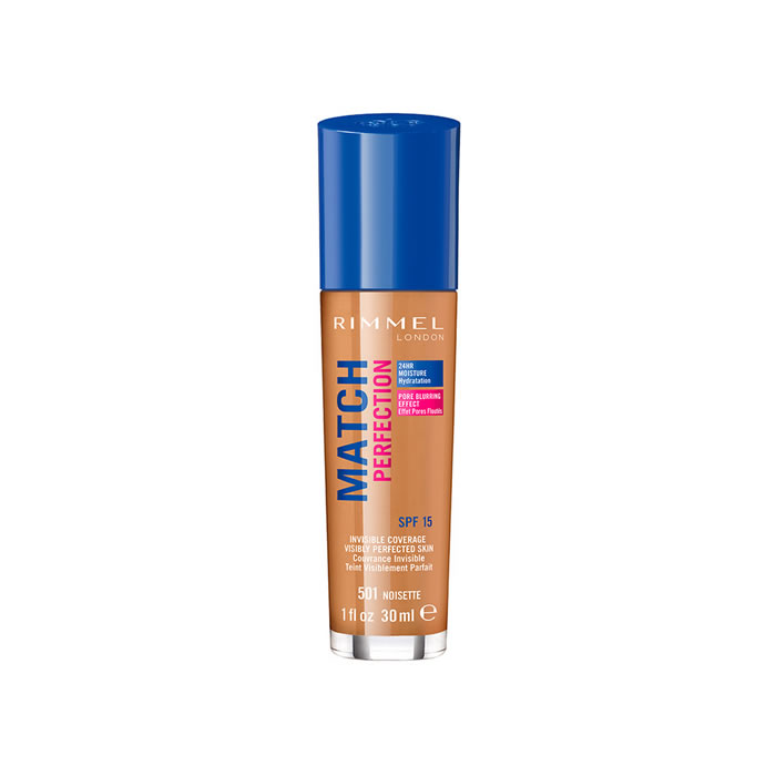 Image of Rimmel London Match Perfection Foundation Spf15 501 Noisette 30ml033